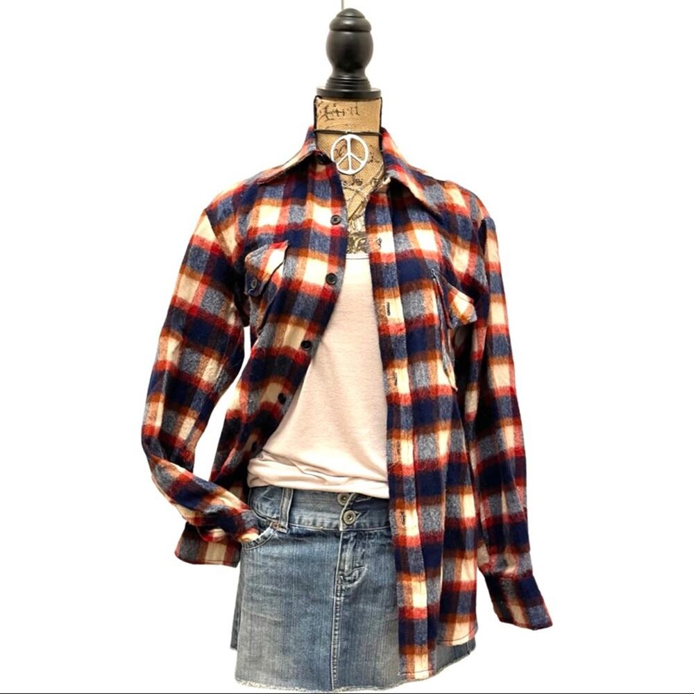 VINTAGE LIM'S SHIRTS flannel button down shirt UNISEX SIZE LARGE (read descrip)